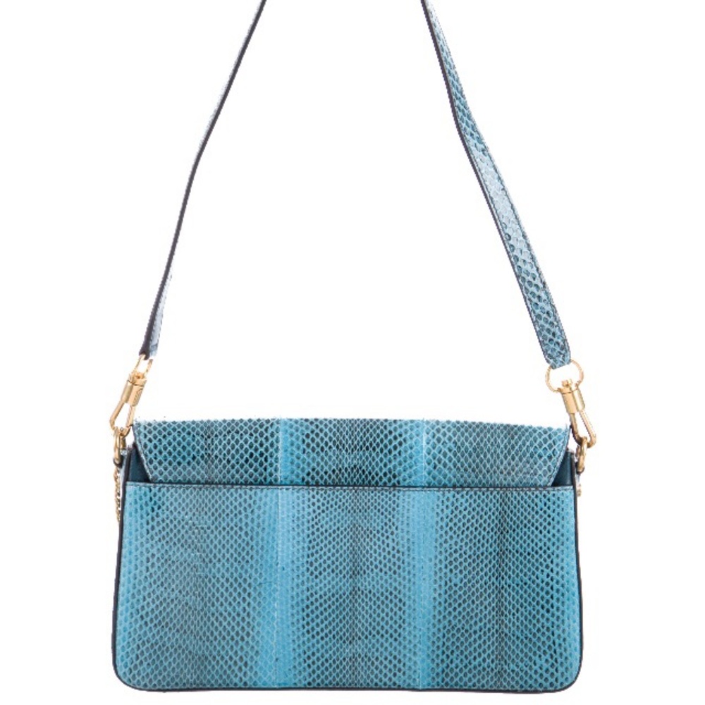 NEW never used! Givenchy Blue Snake Effect Leather Chain Bag - Picture 8 of 8